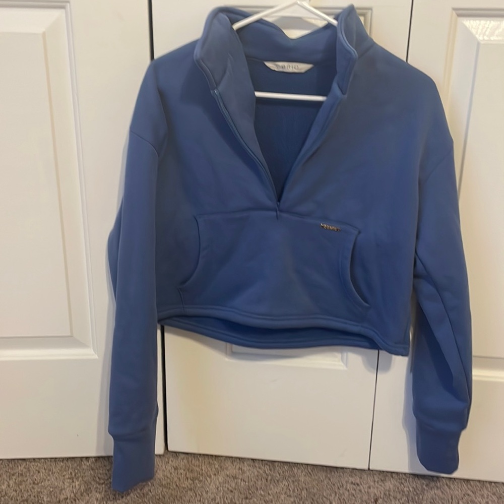 Corio Active Daydream Cropped Pullover, Size Medium, Azure (Blue)